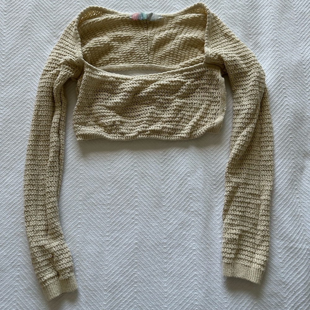Free people beach cropped sweater top
